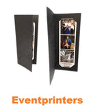 2"x 6" Simply Black strip photo folder - PACK OF 100 - Eventprinters.com