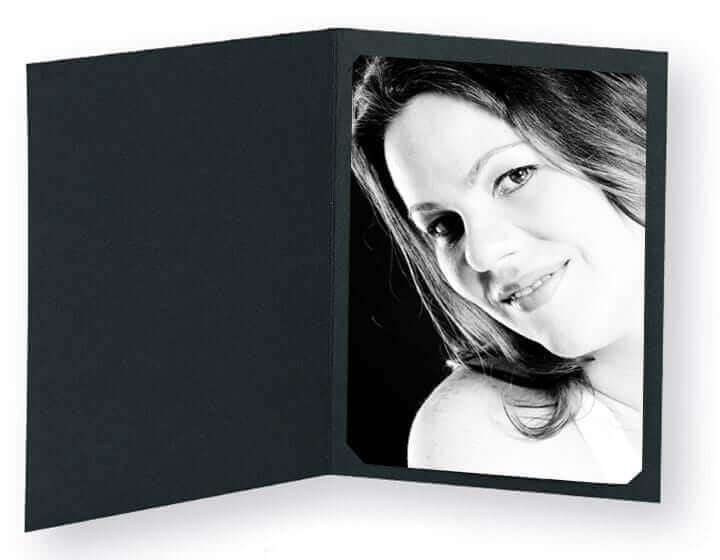 A Simply Black 4x6" and 5x7" Photo Folder- Pack of 100 - Eventprinters.com