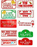 Christmas Fun - Photo Booth Sign Props . Set of5  - Double Sided