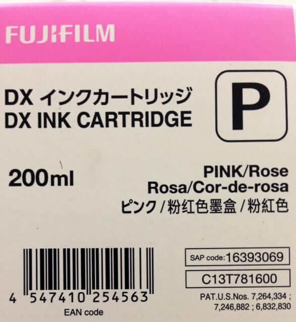 Fuji Ink Fuji PINK Ink Cartridge 200 ML for DX100 printer