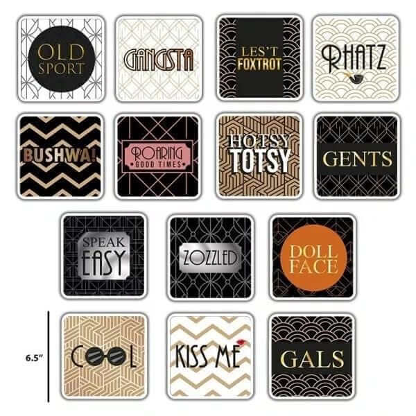 "GATSBY- THE 20'S" 7 PIECE PROP SET - Eventprinters.com