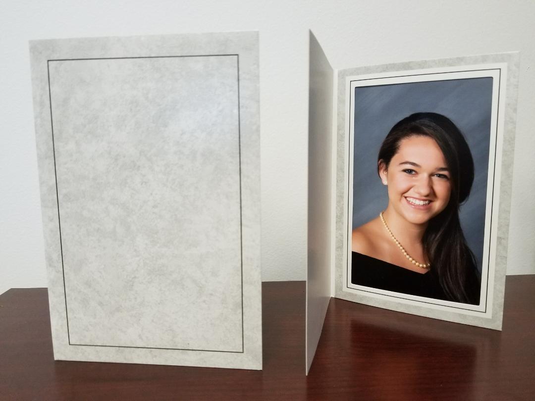 Gray Slide-PF20 in 5x7" Photo Folders - PACK OF 100 - Eventprinters.com