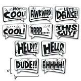 "Speech Bubble 1" - PHOTO BOOTH SIGN PROPS. Set of 5 Double Sided Props. - Eventprinters.com