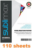 SUBLIMAX Sublimation Paper size 8.5"x11" (110 SHEETS) for Sawgrass /Epson printers. - Eventprinters.com