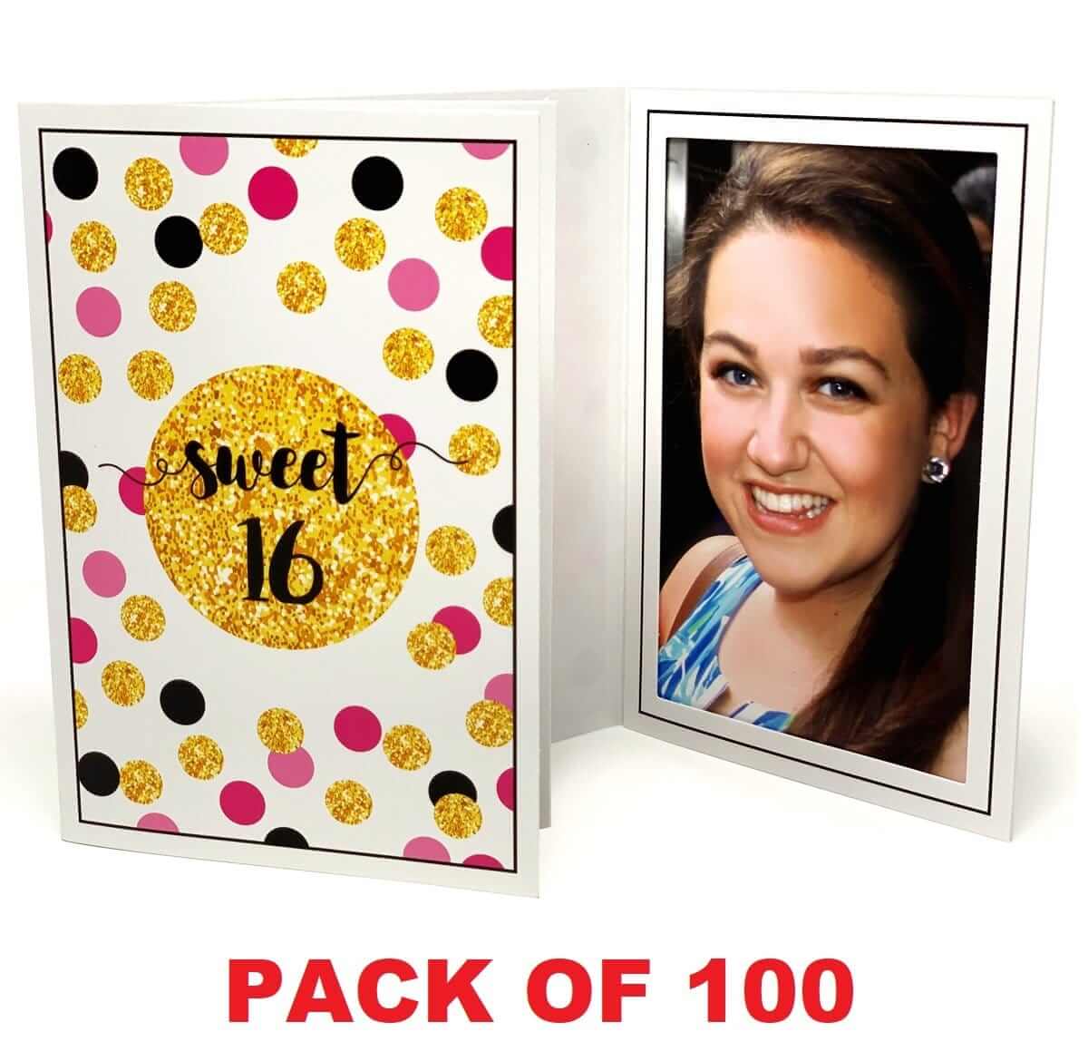 Sweet Sixteen 4x6 Photo Folder - 100 Pack - Eventprinters.com